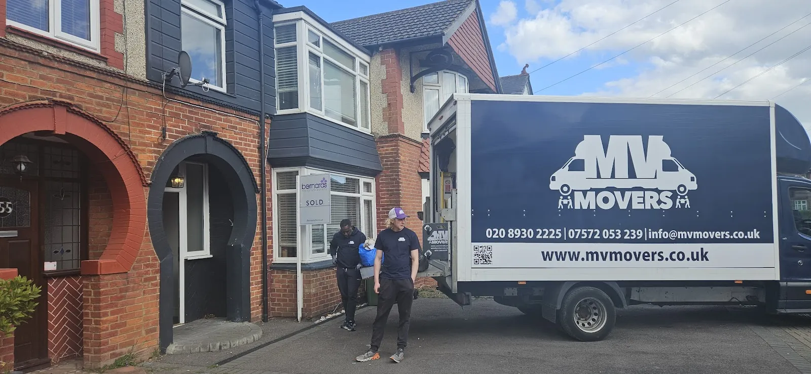 Victorian house – Crew and van at the kerb