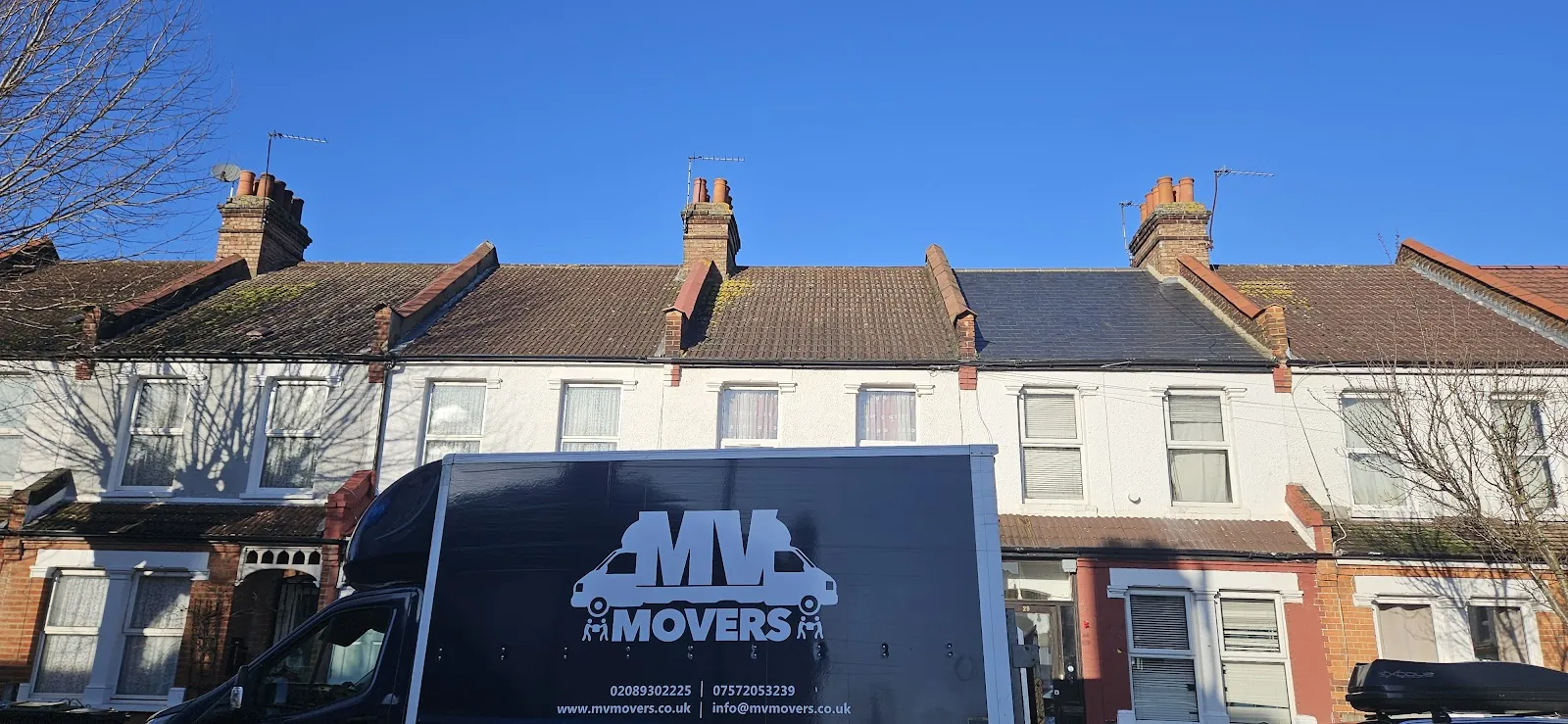 MV van in a terraced Ealing street