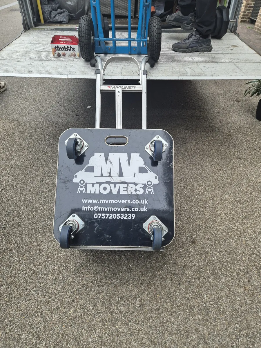The kit – Branded sack trucks travel on every van